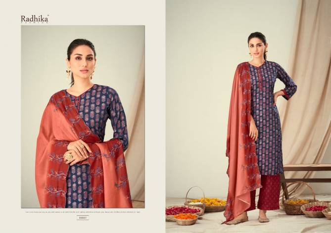 Radhika Bulbul Fancy Designer Printed Wholesale Dress Material Catalog
